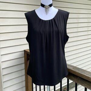 Black Pleated Top by Calvin Klein